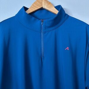 REDVANLY Hubbard Pullover Shirt Mens XL Blue 1/4 Zip Golf Performance Stretch